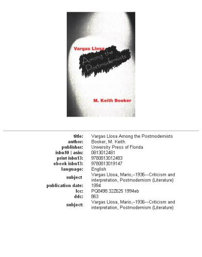 ﻿وارگاس یوسا در میان پست مدرنیست ها