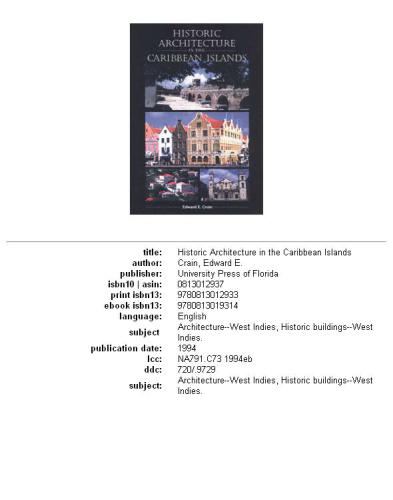 ﻿معماری تاریخی در جزایر کارائیب