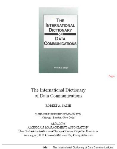 ﻿فرهنگ نامه بین المللی ارتباطات داده