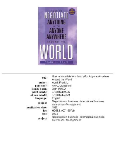 ﻿چگونه می توان با هر کسی در هر نقطه از جهان مذاکره کرد