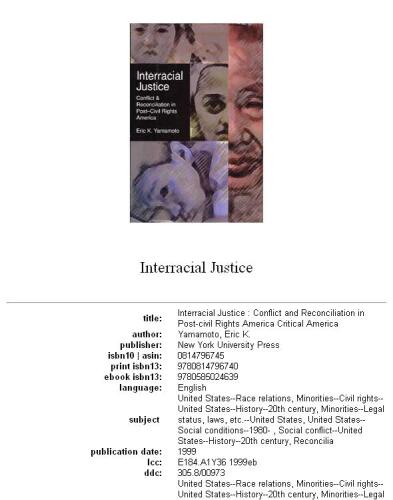 ﻿عدالت بین نژادی: درگیری و آشتی در آمریکای پس از حقوق مدنی