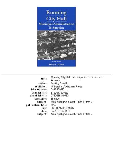 ﻿تالار شهر در حال اجرا: مدیریت شهری در آمریکا