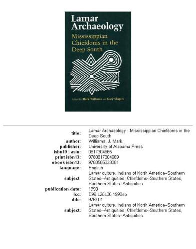 ﻿باستان شناسی لامار: سران می سی سی پی در اعماق جنوب
