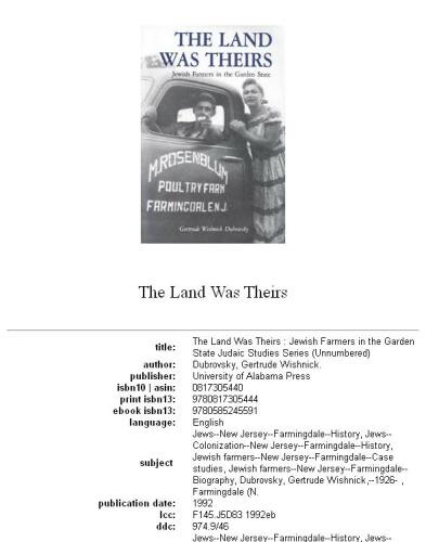 ﻿زمین مال آنها بود: کشاورزان یهودی در ایالت باغ