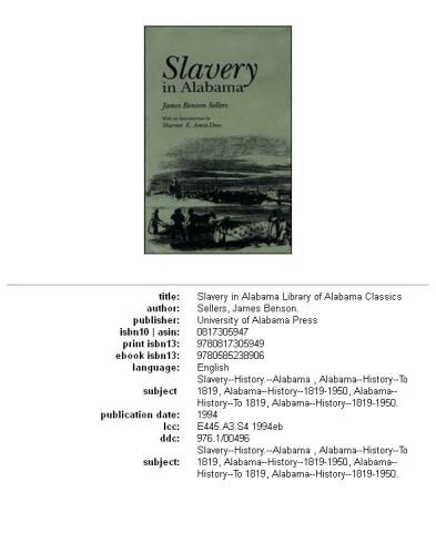 ﻿برده داری در آلاباما
