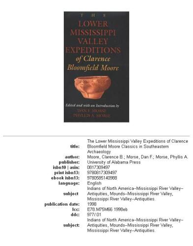 ﻿سفرهای اکتشافی دره می سی سی پی پایین کلارنس بلومفیلد مور