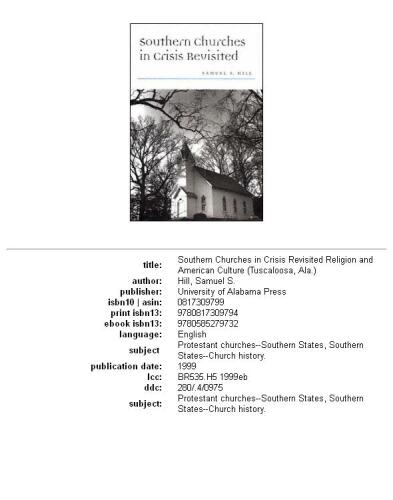 ﻿کلیساهای جنوبی در بحران بازبینی شدند