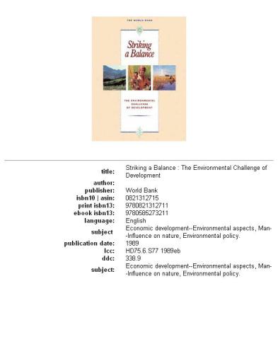 ﻿ایجاد تعادل: چالش زیست محیطی توسعه