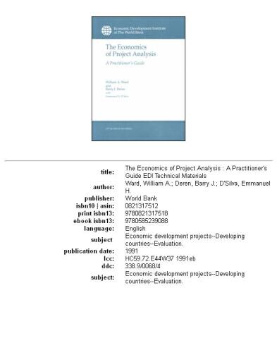 ﻿اقتصاد تجزیه و تحلیل پروژه: راهنمای یک متخصص