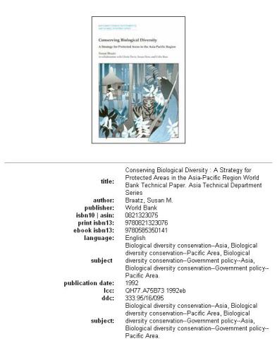 ﻿حفاظت از تنوع زیستی: استراتژی برای مناطق حفاظت شده در منطقه آسیا و اقیانوسیه، جلد 23-193