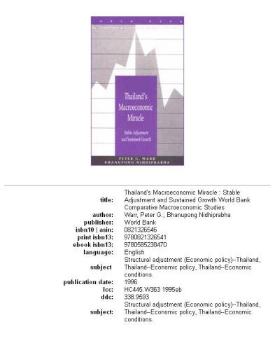﻿معجزه اقتصاد کلان تایلند: تعدیل پایدار و رشد پایدار
