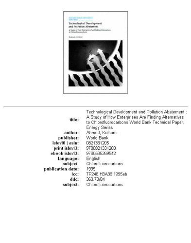 ﻿توسعه فن آوری و کاهش آلودگی: مطالعه ای در مورد اینکه چگونه شرکت ها جایگزین هایی برای کلروفلوئوروکربن ها پیدا می کنند، جلد 23-271