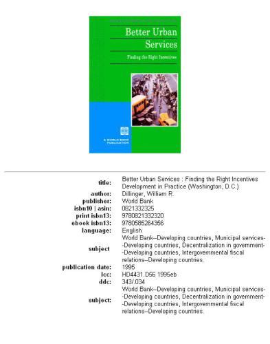 ﻿خدمات شهری بهتر: یافتن مشوق های مناسب