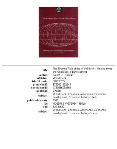 ﻿نقش در حال تحول بانک جهانی: کمک به مقابله با چالش توسعه