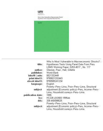﻿چه کسی در برابر شوک های کلان اقتصادی آسیب پذیر است؟: آزمون فرضیه ها با استفاده از داده های تابلویی از پرو