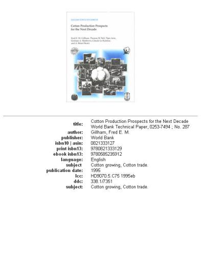 ﻿چشم انداز تولید پنبه برای دهه آینده، جلد 23-287