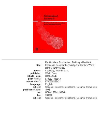 ﻿اقتصادهای جزیره اقیانوس آرام: ایجاد یک پایگاه اقتصادی انعطاف پذیر برای قرن بیست و یکم