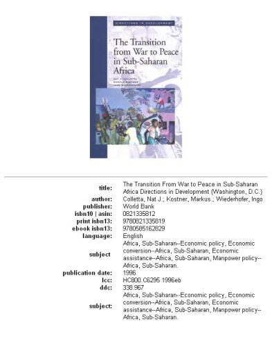 ﻿گذار از جنگ به صلح در جنوب صحرای آفریقا