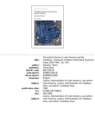 ﻿بخش قضایی در آمریکای لاتین و کارائیب: عناصر اصلاح