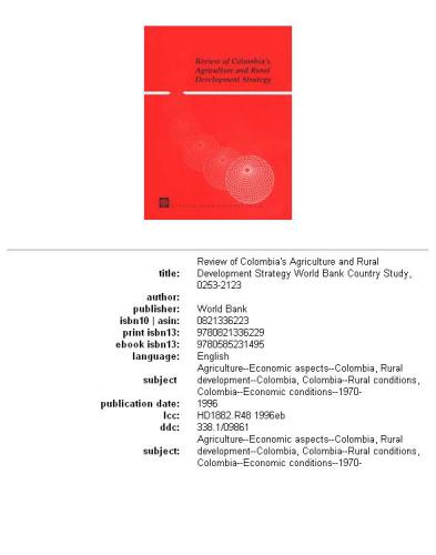 ﻿بررسی استراتژی کشاورزی و توسعه روستایی کلمبیا