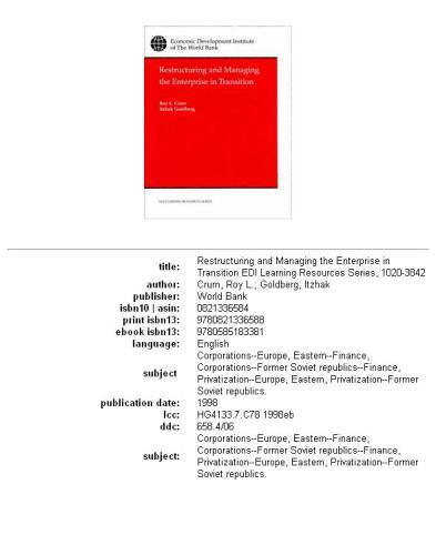 ﻿تجدید ساختار و مدیریت شرکت در حال گذار