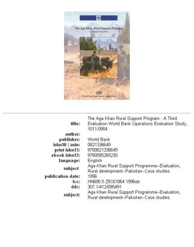 ﻿برنامه حمایت روستایی آقاخان: ارزیابی سوم