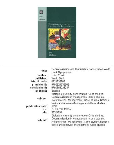 ﻿تمرکززدایی و حفاظت از تنوع زیستی