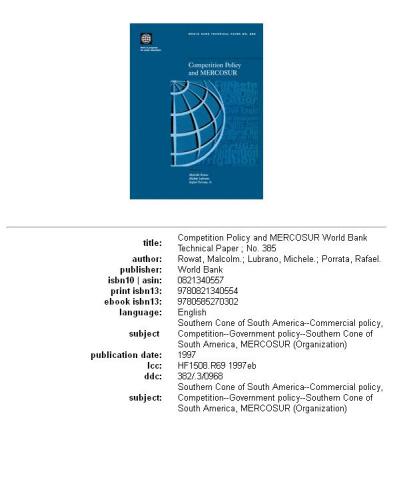 ﻿سیاست رقابت و MERCOSUR، جلد 23-385
