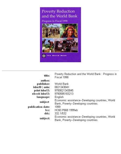 ﻿کاهش فقر و بانک جهانی: پیشرفت در مالی 1998، صفحه 879