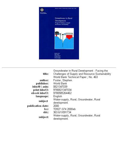 ﻿آب های زیرزمینی در توسعه روستایی: مواجهه با چالش های تامین و پایداری منابع، جلد 23-463
