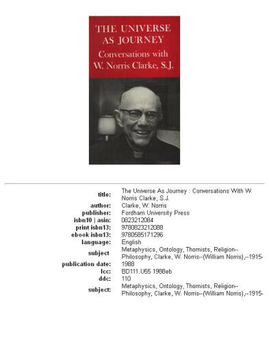 ﻿جهان به عنوان سفر: گفتگو با W. Norris Clarke، S.J.