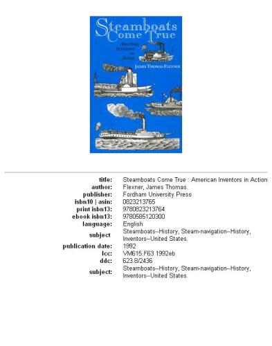 ﻿قایق‌های بخار به حقیقت پیوستند: مخترعان آمریکایی در حال عمل