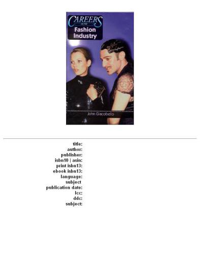 ﻿مشاغل در صنعت مد