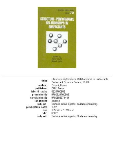 ﻿روابط ساختار-عملکرد در سورفکتانت ها