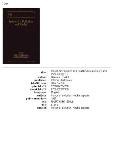 ﻿آلودگی هوای داخل ساختمان و سلامت