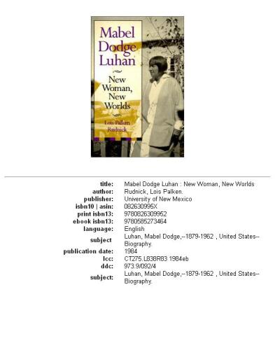 ﻿Mabel Dodge Luhan: New Woman, New Worlds