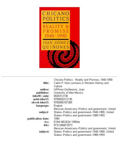 ﻿سیاست چیکانو: واقعیت و وعده، 1940-1990