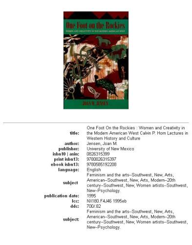 ﻿یک پا روی کوه های راکی: زنان و خلاقیت در غرب مدرن آمریکا