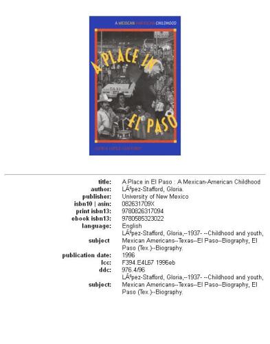 ﻿مکانی در ال پاسو: کودکی مکزیکی-آمریکایی