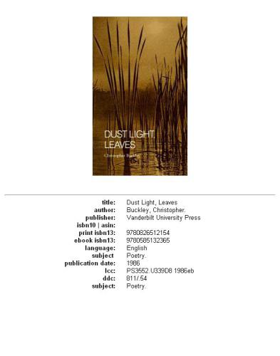 ﻿نور گرد و غبار، برگ