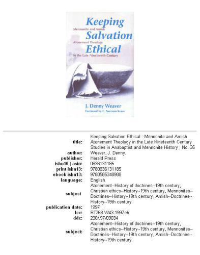 ﻿اخلاقی نگه داشتن نجات: الهیات کفاره منونیت و آمیش در اواخر قرن نوزدهم