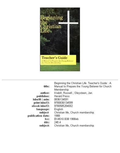 ﻿آغاز زندگی مسیحی