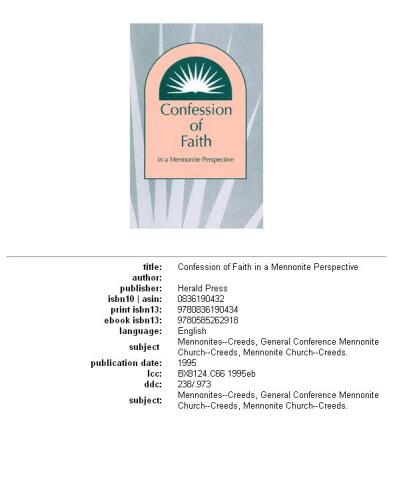 ﻿اعتراف به ایمان از دیدگاه منونیت