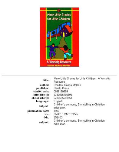 ﻿داستان های کوچک بیشتر برای کودکان کوچک: منبع عبادت