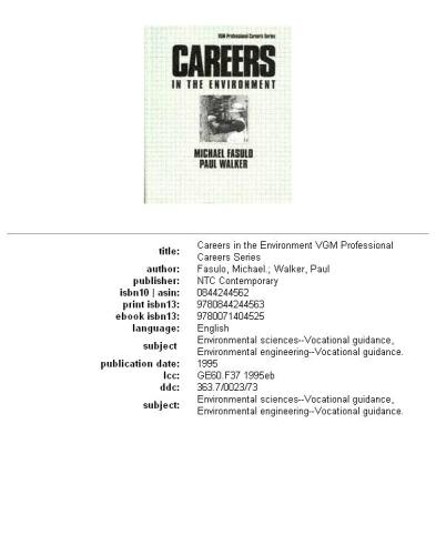 ﻿مشاغل در محیط زیست