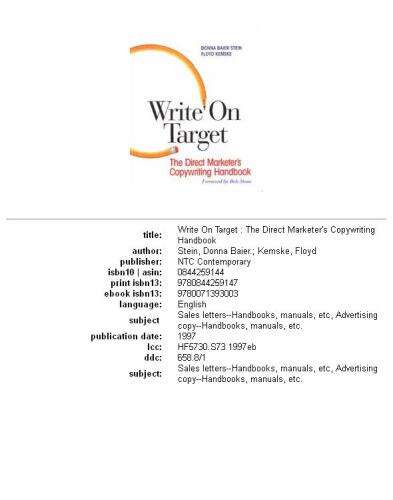 ﻿روی هدف بنویسید: کتابچه راهنمای کپی رایتینگ بازاریاب مستقیم