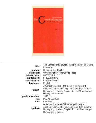 ﻿کمدی زبان: مطالعاتی در ادبیات کمیک مدرن