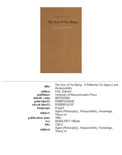 ﻿اعمال هستی ما: تأملی بر عاملیت و مسئولیت