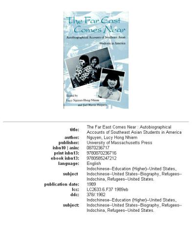 ﻿خاور دور نزدیک می شود: گزارش های زندگی نامه ای از دانشجویان آسیای جنوب شرقی در آمریکا