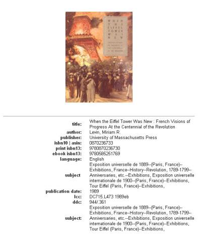 ﻿وقتی برج ایفل جدید بود: دیدگاه فرانسوی ها از پیشرفت در صدمین سالگرد انقلاب